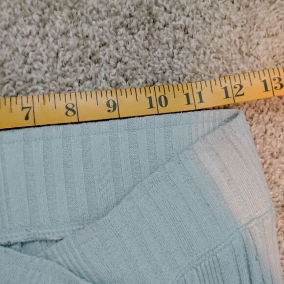 Gilly Hicks Light Blue Ribbed Flared Leggings Lounge Wear Sweater Set Sz XS - Picture 4 of 14